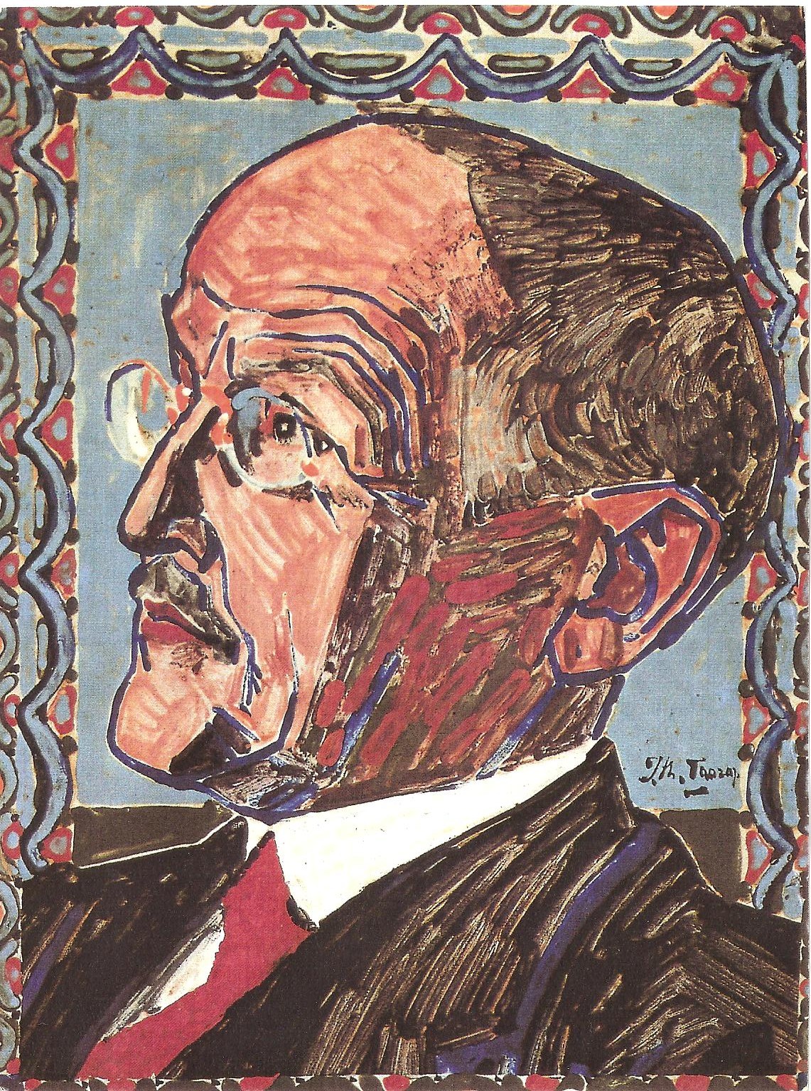 Emaillewerk Portret Frans Deurvorst 1916