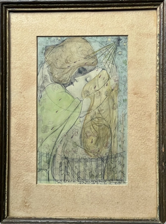 Mystieke tekening uit 1913  “Dal der Rozen”